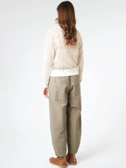 Girls of Dust - Kingston Mesh Sweater in Off White