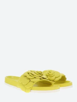 gravitypope - Anata Slide Sandals in Lime Nappa