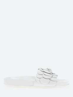 gravitypope - Anata Slide Sandals in Bianco Nappa and Bianco