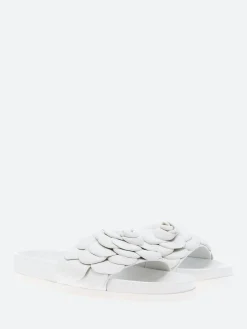 gravitypope - Anata Slide Sandals in Bianco Nappa and Bianco
