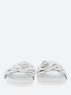 gravitypope - Anata Slide Sandals in Bianco Nappa and Bianco