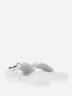 gravitypope - Anata Slide Sandals in Bianco Nappa and Bianco
