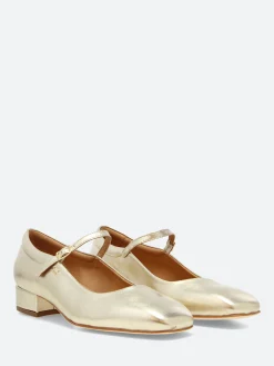 gravitypope - Bell Mary Jane in Gold Metallic