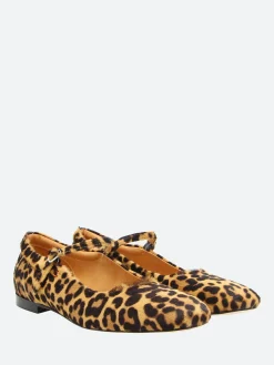 gravitypope - Bethany Mary Jane Flat in Leopard Print