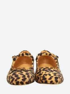 gravitypope - Bethany Mary Jane Flat in Leopard Print