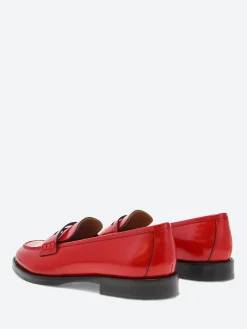gravitypope - Briana Penny Loafers in Rosso Incaslucido