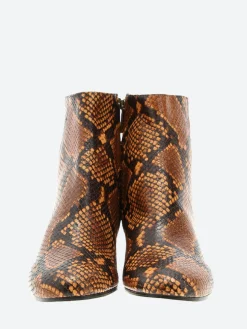 gravitypope - Cora 21 Ankle Boots in Cuoio Pitone