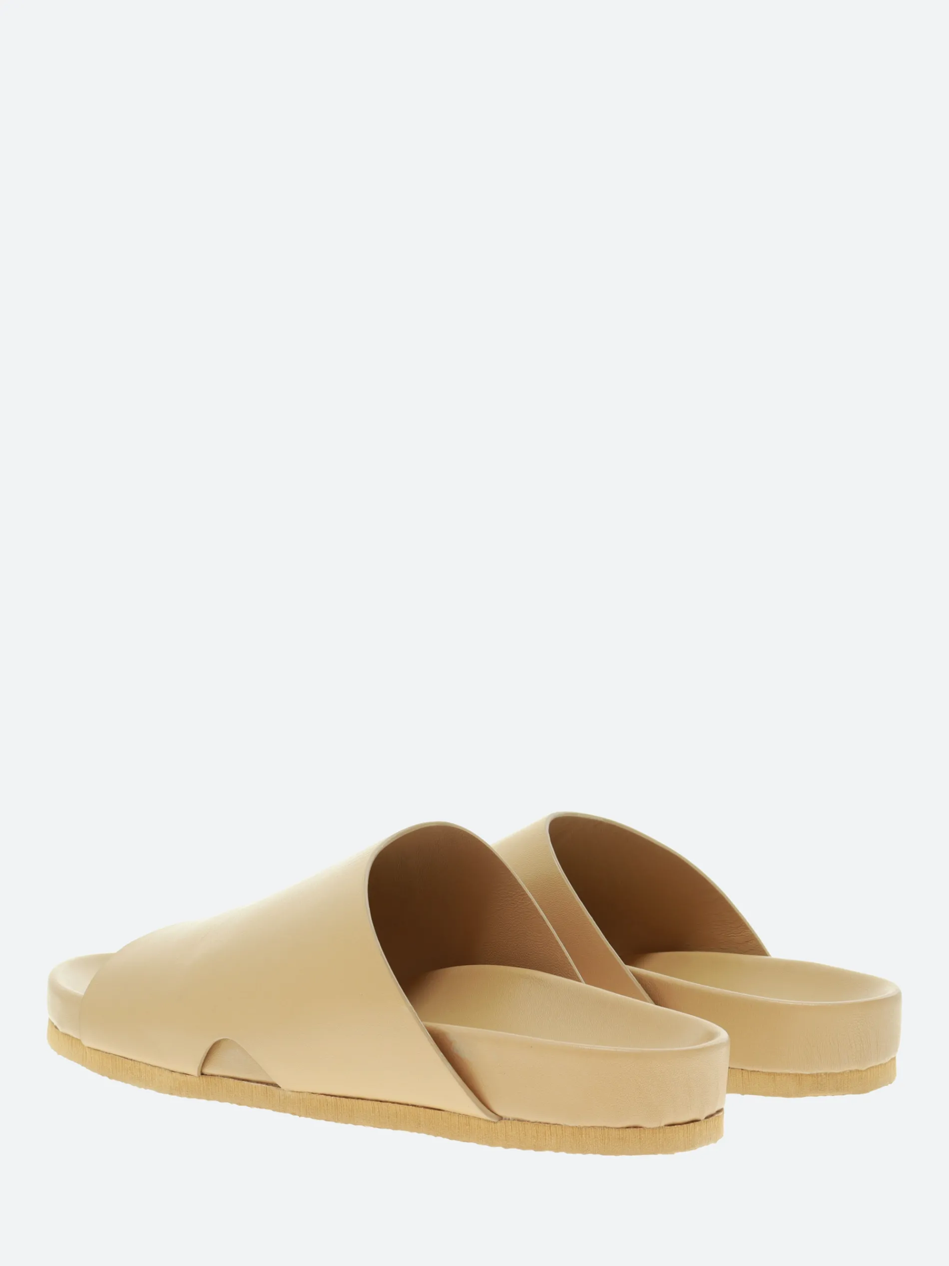 gravitypope - Hope Slide Sandals in Nude Nappa and Miele Suo