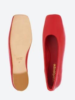 gravitypope - Jaana Ballet Flats in Rosso Nappa