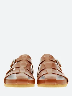 gravitypope - Keira Fisherman Slide Sandals in Noce Nappa
