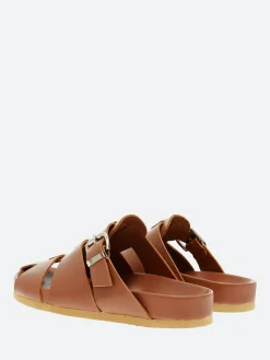 gravitypope - Keira Fisherman Slide Sandals in Noce Nappa