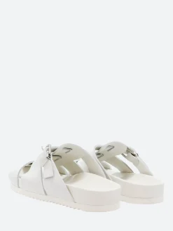 gravitypope - Keira Fisherman Slide Sandals in Bianco Nappa and Bianco