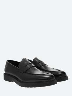 gravitypope - Marvis Penny Loafers in Nero Vitello