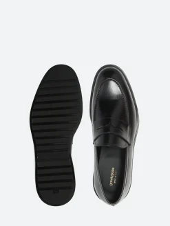 gravitypope - Marvis Penny Loafers in Nero Vitello