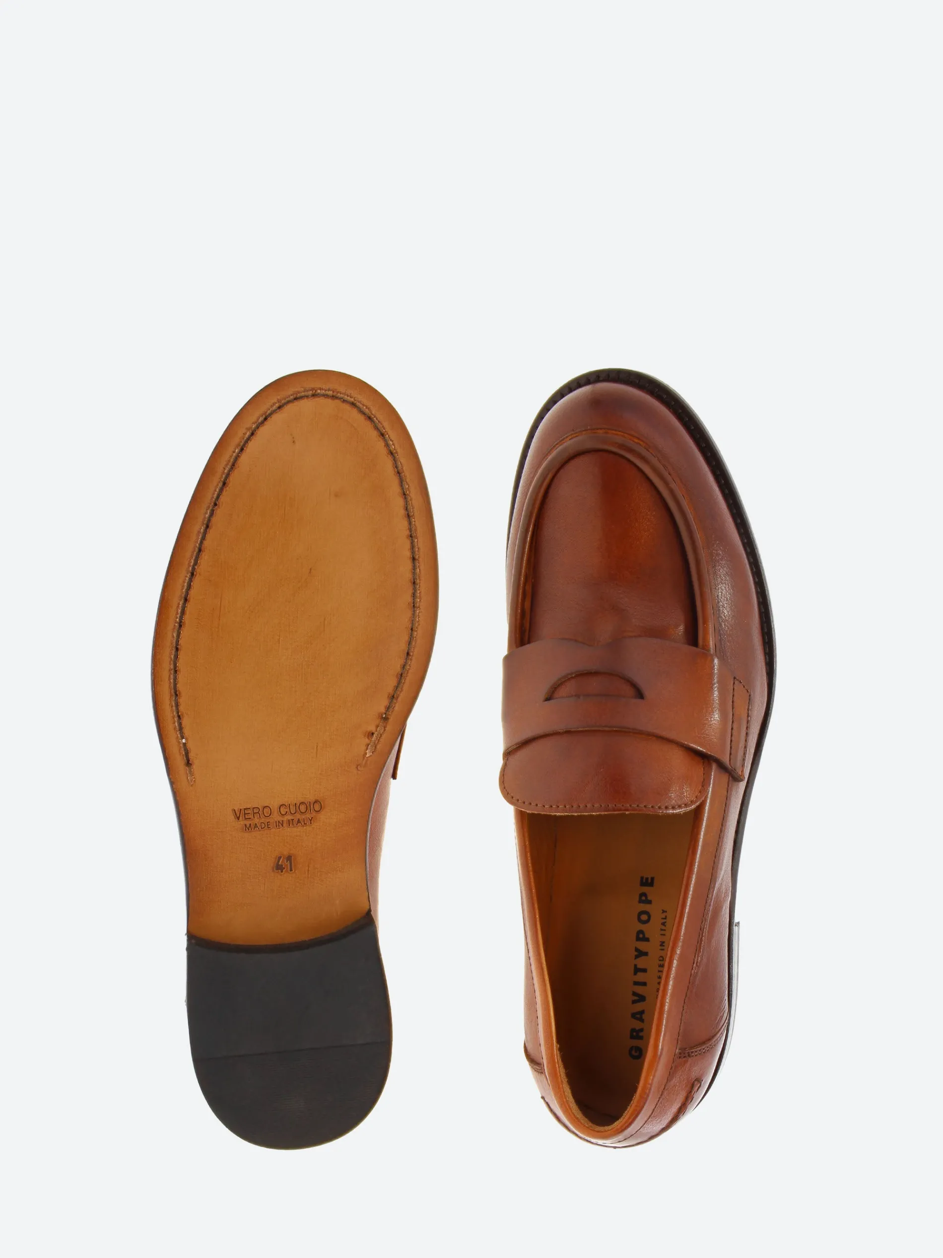 gravitypope - Milan Penny Loafers in Bambu Glove
