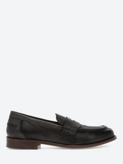 gravitypope - Milan Penny Loafers in Nero Glove Tinto