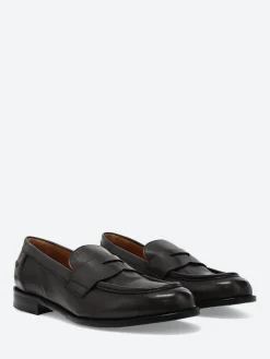 gravitypope - Milan Penny Loafers in Nero Glove Tinto
