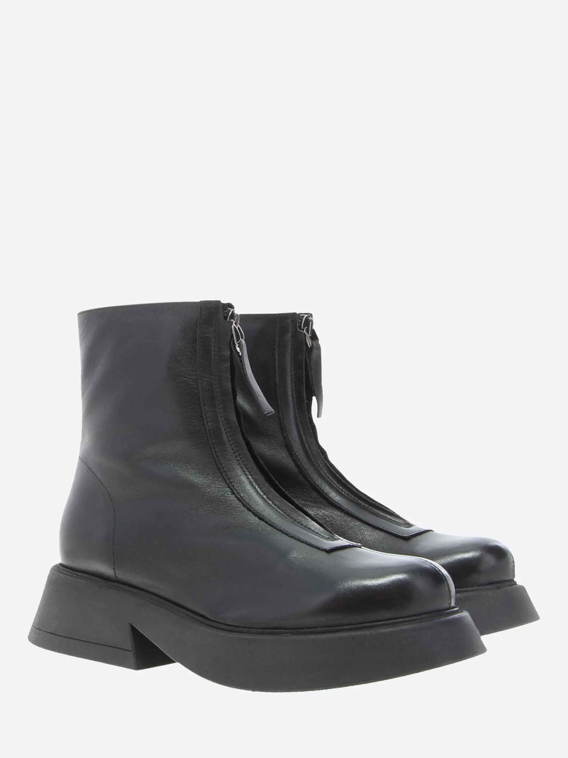 gravitypope - Rolleen Zip Boot in Nero Mousse