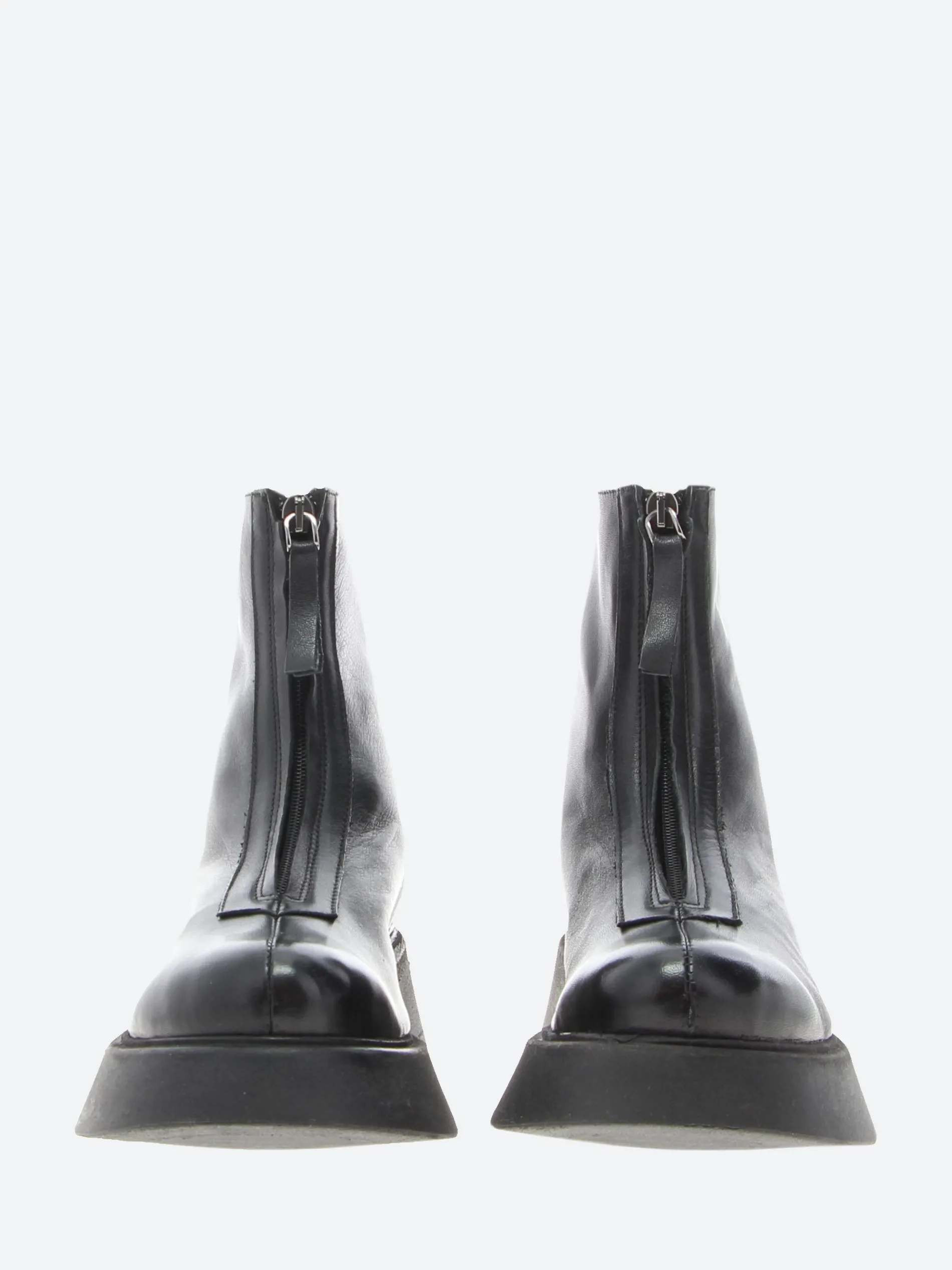 gravitypope - Rolleen Zip Boot in Nero Mousse