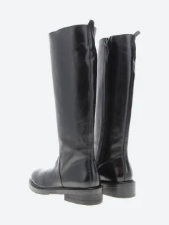 gravitypope - Ronan Knee High Boots in Nero Davis