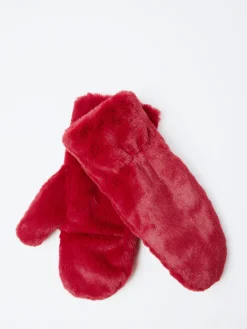 gravitypope - Teddy Muffola Mittens in Rosso