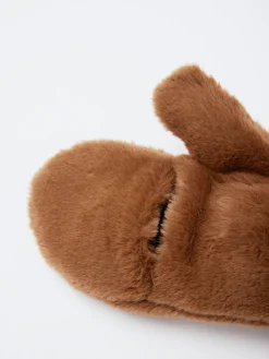 gravitypope - Teddy Muffola Mittens in Cognac