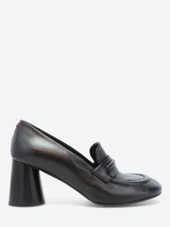 Halmanera - Ada 11 Block Heel Loafer in Nero Baron