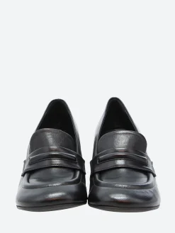 Halmanera - Ada 11 Block Heel Loafer in Nero Baron