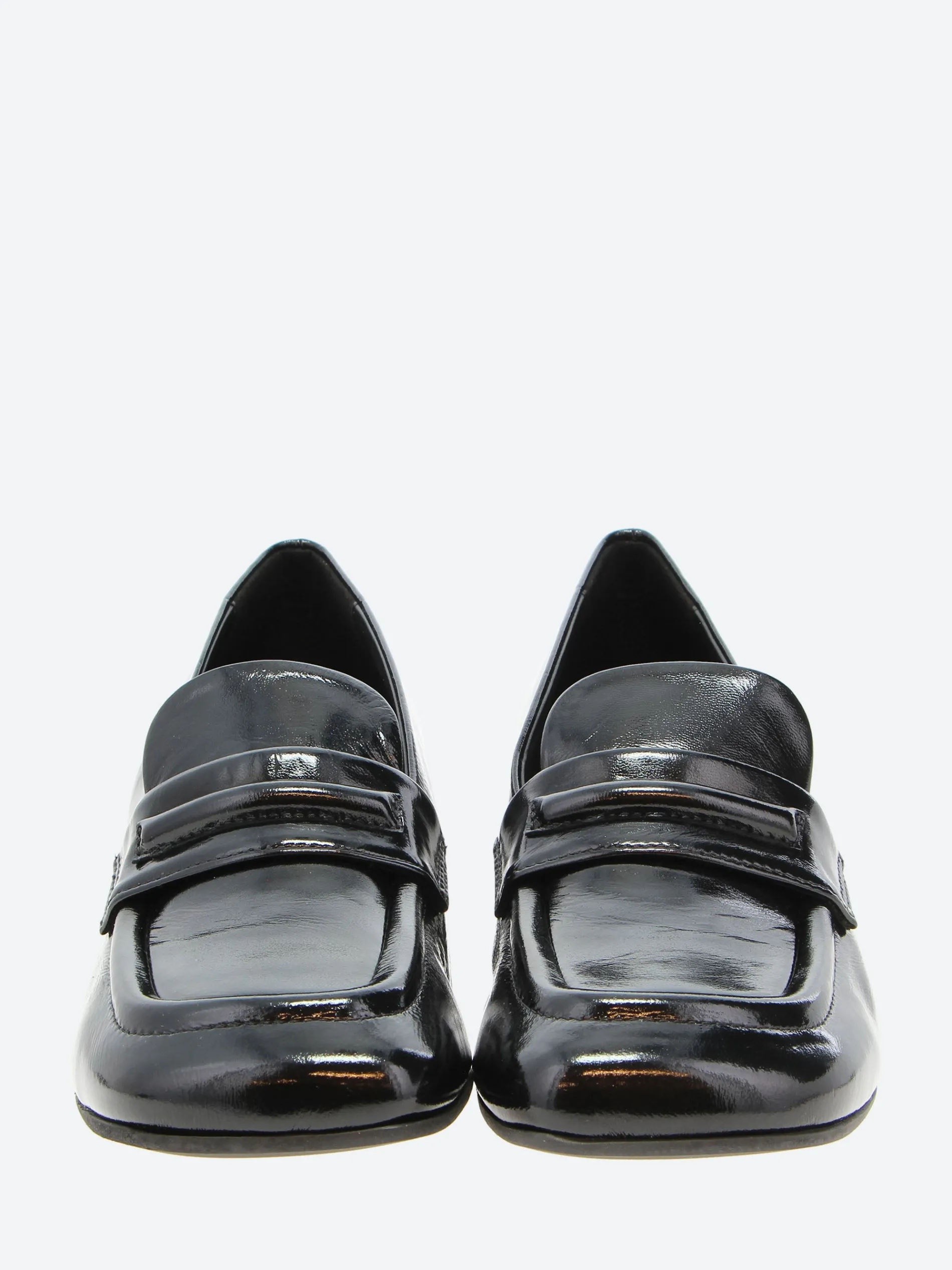 Halmanera - Deb 11 Penny Loafer Pump in Nero Glaze
