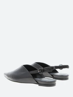 Halmanera - Las 41 Slingback Flats in Nero Baron