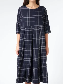 Hannoh Wessel - Demi Dress in Navy Checks