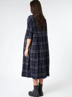 Hannoh Wessel - Demi Dress in Navy Checks