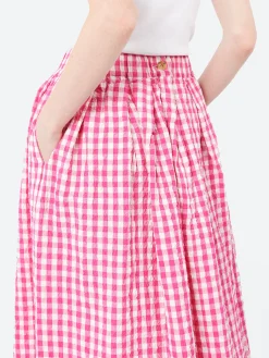 Hannoh Wessel - Joquise Skirt in Azalea Check