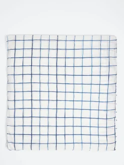 Hannoh Wessel - Printed Samara Scarf in Blue Check