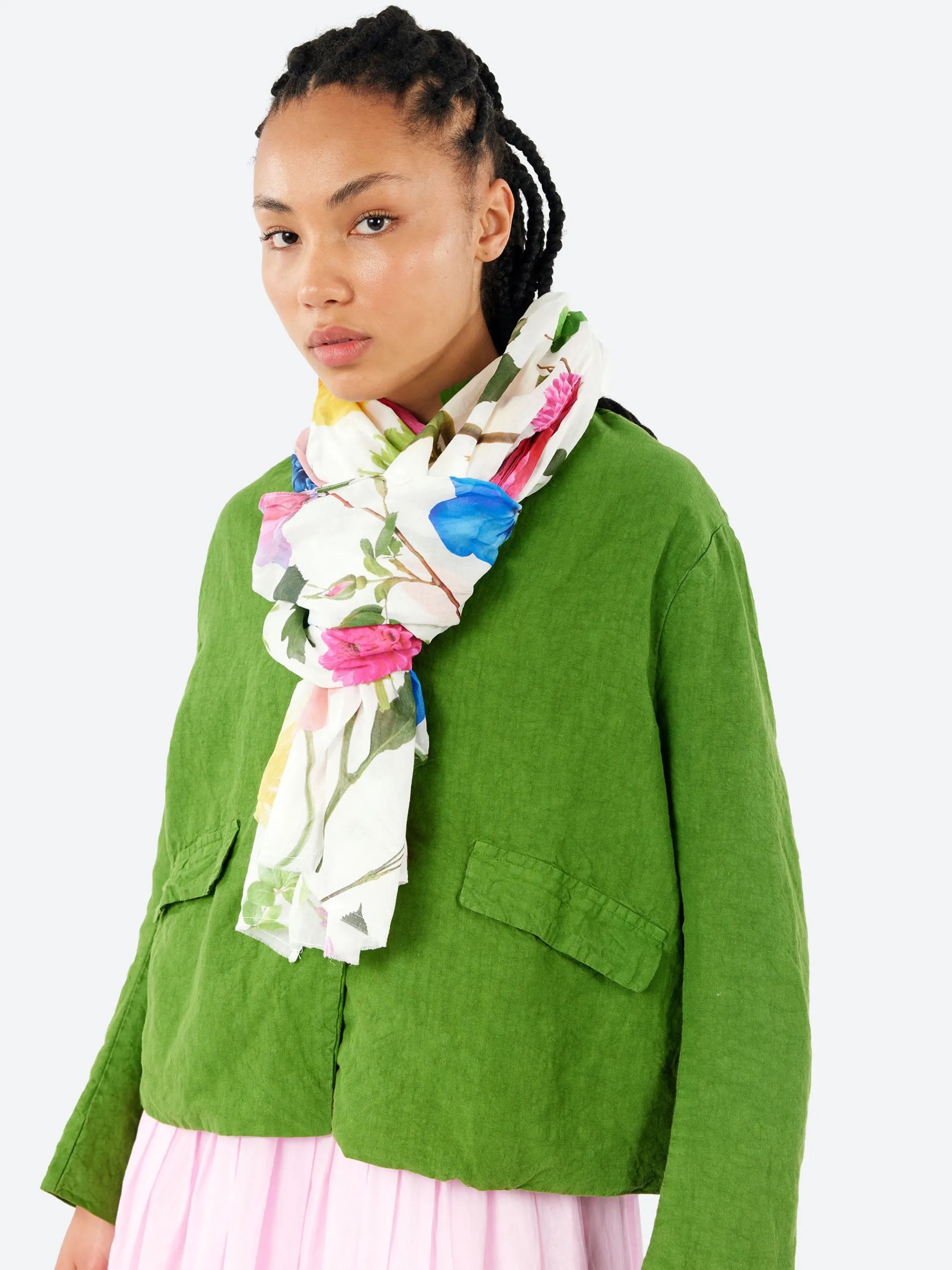 Hannoh Wessel - Printed Samara Scarf in Flowers