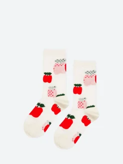 Hansel from Basel - Apple Blocks Sheer Crew in Ivory