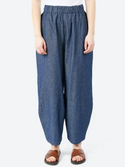 Have a Good Day - Denim Volume Pants in Navy