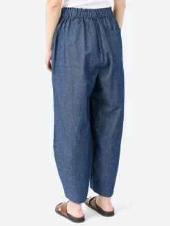 Have a Good Day - Denim Volume Pants in Navy