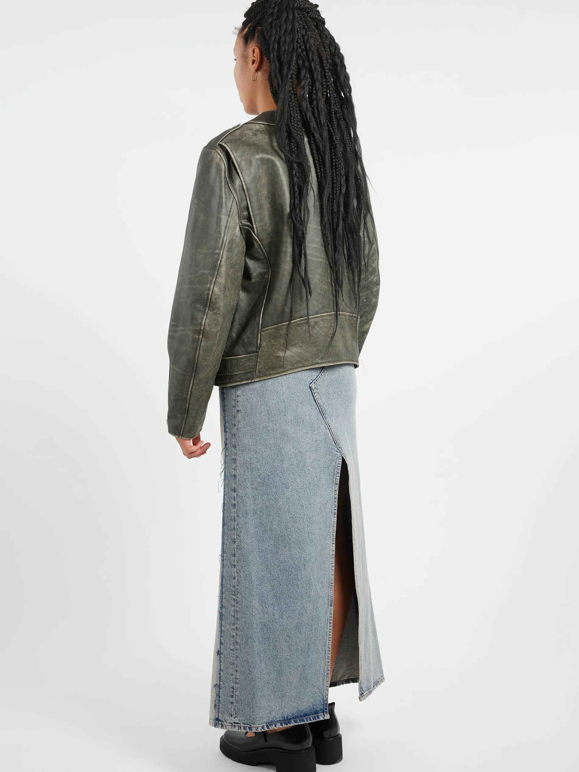 Heavy Leather Biker Jacket