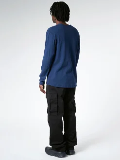 Homespun Knitwear - Coalminer Henley in Navy