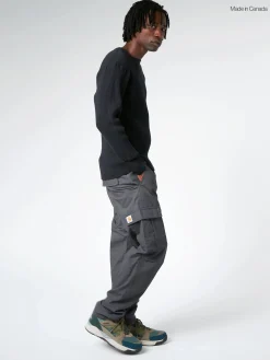 Homespun Knitwear - L/S Crew Thermal in Black