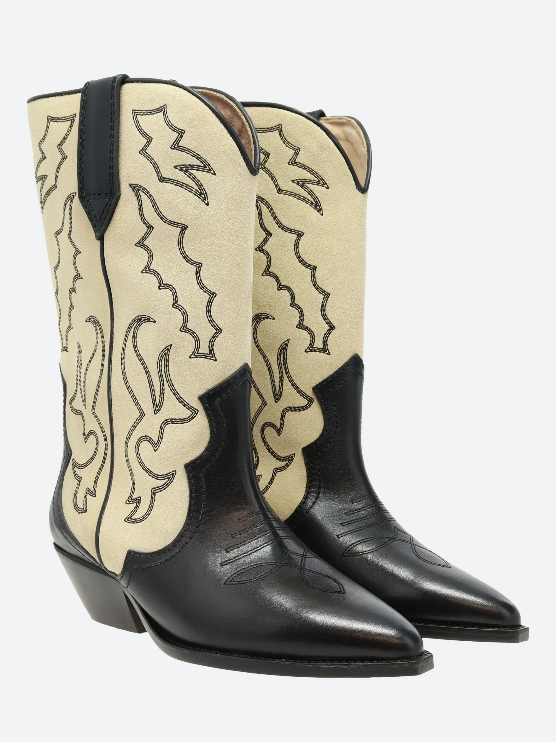 Isabel Marant Étoile - Duerto Boot Black and Ecru