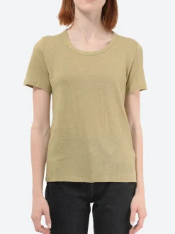 Isabel Marant Étoile - Kiliann Linen T-Shirt in Khaki