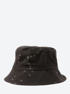 Kardo - Bandhani Bucket Hat in Charcoal and Red