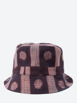 Kardo - Shibori Bucket Hat in Indigo and Wine
