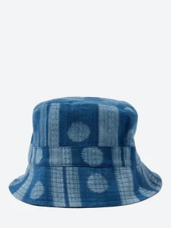 Kardo - Shibori Bucket Hat in Indigo and Wine