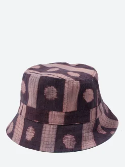 Kardo - Shibori Bucket Hat in Indigo and Wine