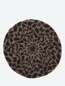 Kopka Accessories - Cheetah Beret in Taupe