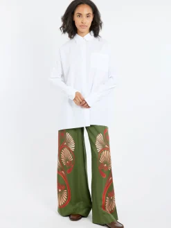 La DoubleJ - Palazzo Pants in Kerylos Placée Green