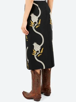 La DoubleJ - Pencil Skirt in Melograno Black and White